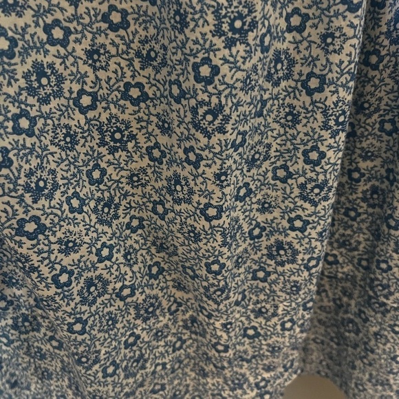 SEA NEW YORK blue floral long dress statement shoulder size small - Picture 11 of 15